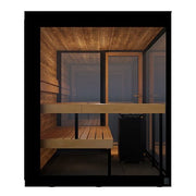 ThermaSol Vue 4 Person Outdoor Traditional Sauna Cabin with Mirrored Glass image 8