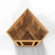 Maxxus "Avignon Edition" 3-Person Corner Near Zero EMF FAR Infrared Sauna - Canadian Red Cedar image 11