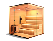 Medical Breakthrough 9 Traditional Sauna for 3-6 People, Hemlock Wood, Bluetooth, LED Control image 6