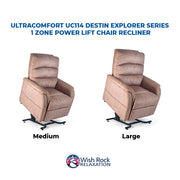 UltraComfort UC114 Destin Series 3-Position 1 Zone Power Lift Chair Recliner image 8