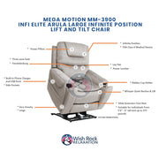Mega Motion MM-3900 iNFI Elite Large Infinite Position Lift Chair image 5