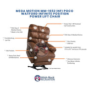 Mega Motion MM-1652 iNFI Poco Infinite Position Power Lift Chair image 5