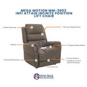 Mega Motion MM-3603 iNFI ATTAIN Infinite Position Lift Chair image 4