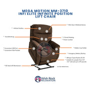 Mega Motion MM-3710 iNFI ELITE Infinite Position Lift Chair image 5