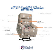 Mega Motion MM-3712 iNFI Elite Infinite Position Lift Chair image 5