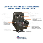 Mega Motion MM-8945 iNFI IMMERSE Infinite Position Lift Chair image 5