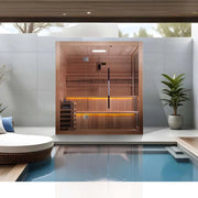 Golden Designs "Kuusamo Edition" 6 Person Indoor Traditional Sauna - Canadian Red Cedar image 2