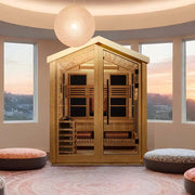 Golden Designs "Kaskinen" 6 Person Hybrid Outdoor Sauna - Canadian Red Cedar image 2