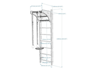 BenchK Series 1 111 + A204 Versatile Wooden Wall Bars Swedish Ladder For Kids Room Exercise & Play image 6