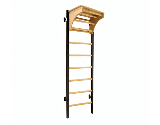 BenchK 212 Gymnastic Wall Bars Swedish Ladder - Durable Steel & Beech Wood, High Load Capacity 150 kg, Wall-Mounted Home…