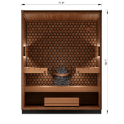 Leil Saunas Viva 180 - 4 Person Outdoor Traditional Sauna Kit image 8