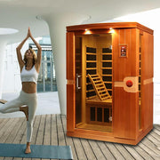 Venice 2 Person Low EMF FAR Infrared Sauna - Canadian Hemlock image 12