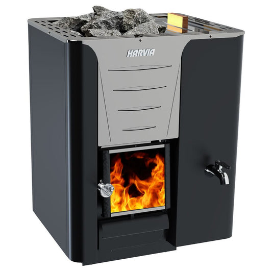 Harvia Pro 20 RS Pro Series, 24.1kW, Sauna Wood Stove with Water Tank