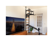 BenchK 523B Wall Bars Swedish Ladder with Bench, Pull-Up & Dip Bars, Compact Beech Wood & Steel Design image 15