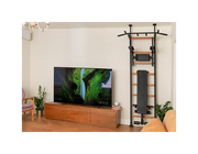 BenchK 523B Wall Bars Swedish Ladder with Bench, Pull-Up & Dip Bars, Compact Beech Wood & Steel Design image 14