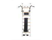 BenchK 523B Wall Bars Swedish Ladder with Bench, Pull-Up & Dip Bars, Compact Beech Wood & Steel Design image 7