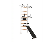 BenchK 523B Wall Bars Swedish Ladder with Bench, Pull-Up & Dip Bars, Compact Beech Wood & Steel Design image 8