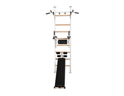 BenchK 523B Wall Bars Swedish Ladder with Bench, Pull-Up & Dip Bars, Compact Beech Wood & Steel Design image 9
