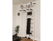 BenchK 523B Wall Bars Swedish Ladder with Bench, Pull-Up & Dip Bars, Compact Beech Wood & Steel Design image 3