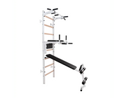 BenchK 223B Wall Bars Swedish Ladder: Multifunctional Solid Beech Wood Gym Station with Pull-Up & Dip Bars image 31