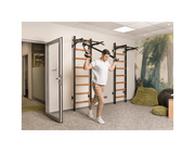 BenchK 221B Wall Bars Swedish Ladder - Beech Wood & Steel Gymnastic Ladder with 6-Grip Pull-Up Bar, 150 kg Capacity image 18