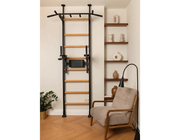 BenchK 522 Wall Bars Swedish Ladder & Dip Bar - Solid Beech Wood Gymnastics Equipment with Pull-Up Station image 8