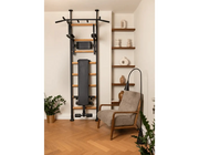 BenchK 523B Wall Bars Swedish Ladder with Bench, Pull-Up & Dip Bars, Compact Beech Wood & Steel Design image 21