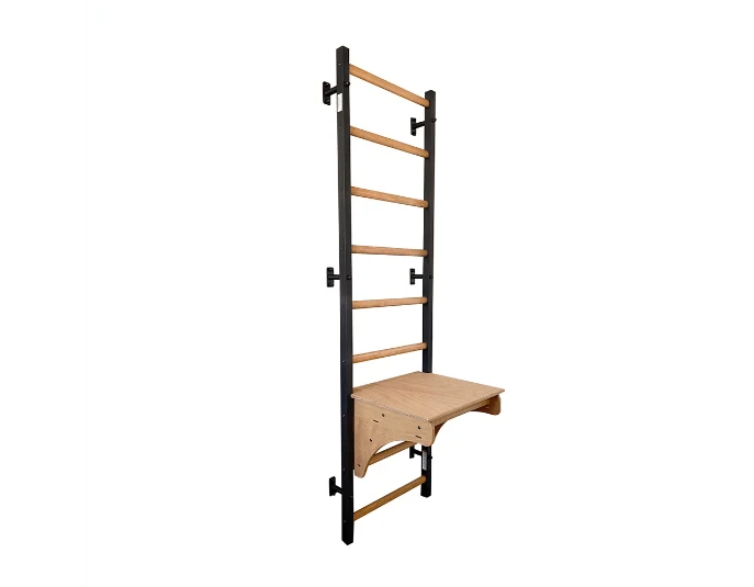 BenchK Series 7 712 Wall Bars Swedish Ladder with Adjustable Pull-Up Bar & Versatile Bench for Home Fitness