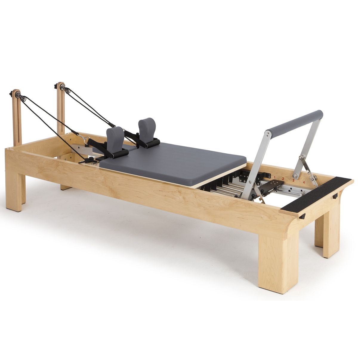Elina Pilates Wooden Reformer Bundle - Rock Maple, Adjustable Pulleys, Jump Board & More