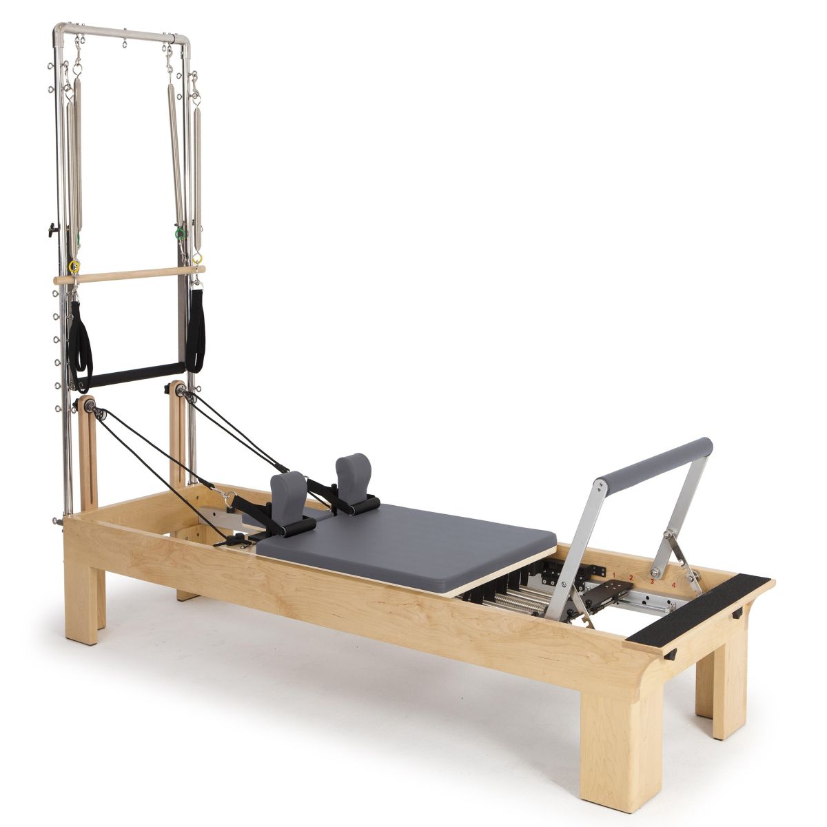 Elina Pilates Wooden Reformer with Tower - Adjustable Height, Durable Rock Maple, Versatile for All Levels