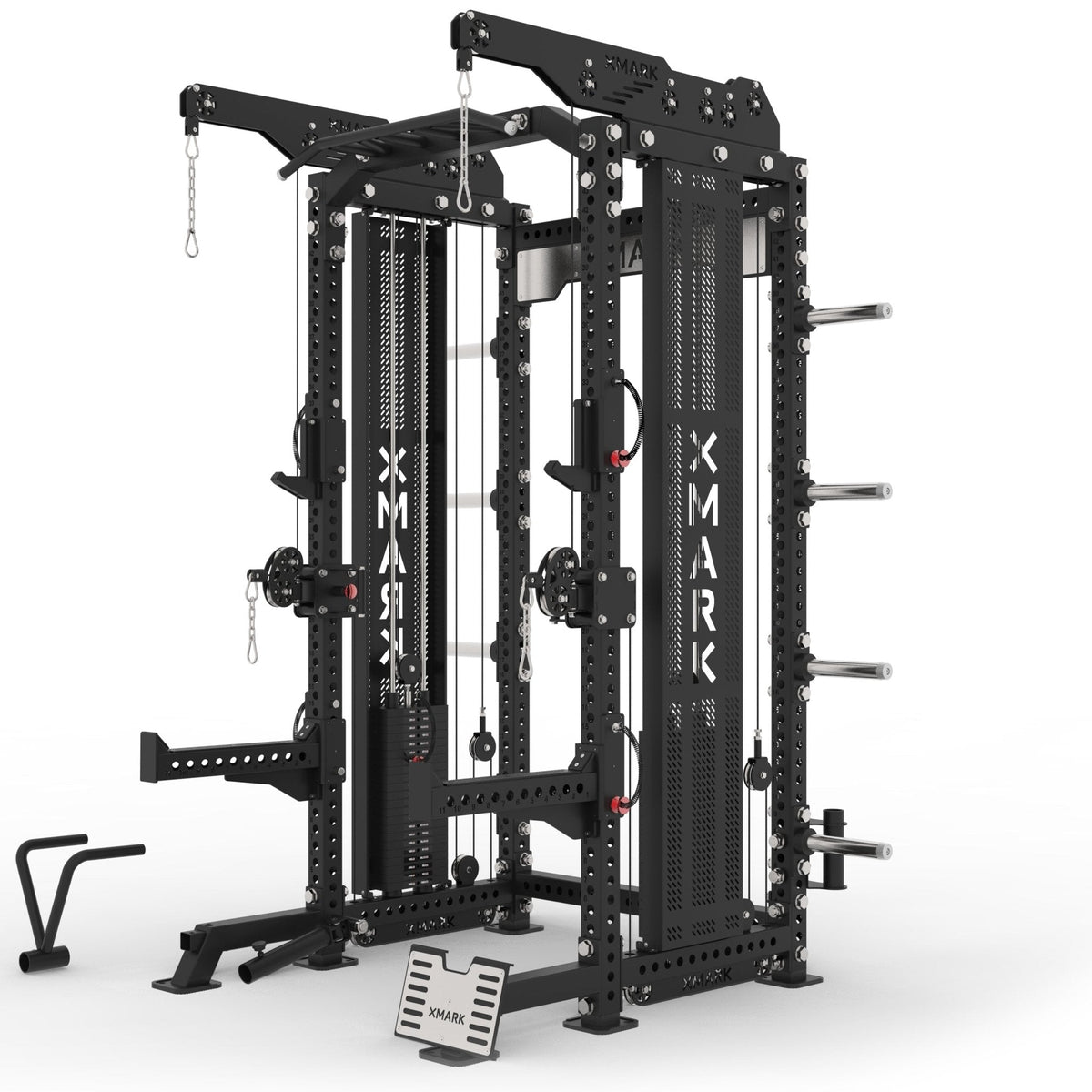 XMark Commercial Half Rack Functional Trainer, Dual 220-Pound Stacks