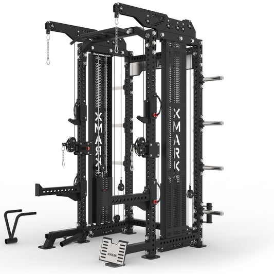 XMark Commercial Half Rack Functional Trainer, Dual 220-Pound Stacks