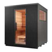 Auroom Garda 6-Person Fully Assembled Outdoor Traditional Sauna Cabin w/ Black Thermo-Pine Wood image 8