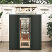 Auroom Garda 6-Person Fully Assembled Outdoor Traditional Sauna Cabin w/ Black Thermo-Pine Wood image 2