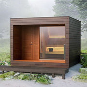 Auroom Natura 5-Person Outdoor Traditional Sauna Cabin w/ Changing Room