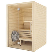 Auroom Cala Glass 4-Person Traditional Sauna Kit w/ Aspen Wood