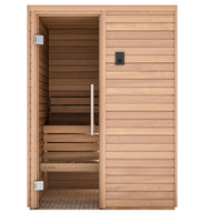 Auroom Cala Wood 2-Person Traditional Sauna Kit w/ Thermo-Aspen Wood