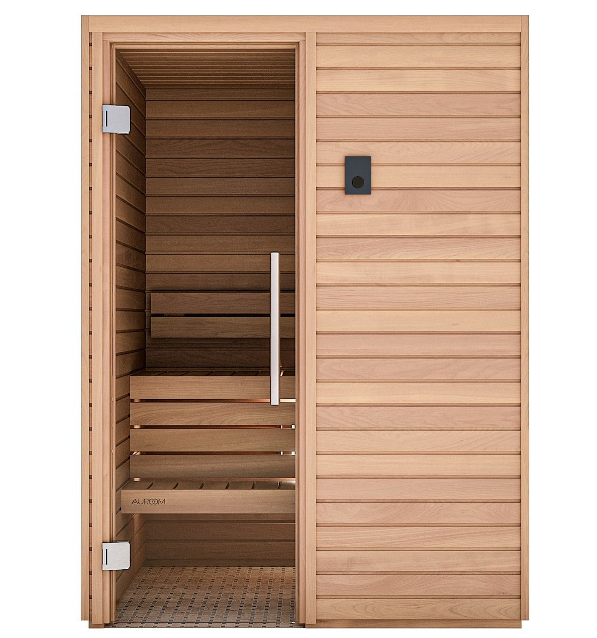 Auroom Cala Wood 2-Person Traditional Sauna Kit w/ Thermo-Aspen Wood