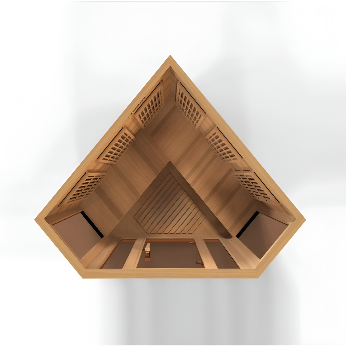 3-Person Corner Low EMF FAR Infrared Sauna in Canadian Red Cedar image 5
