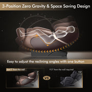 Zero Gravity Full-Body Massage Chair with SL Track, Stretching Mode, Heat, and Foot Rollers image 6
