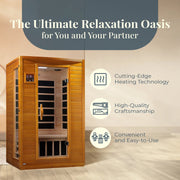 Andora 2-Person Low EMF FAR Infrared Sauna in Canadian Hemlock image 2