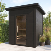 SaunaLife G2 4 Person Outdoor Traditional Sauna - Durable 1.65" Thick Spruce, Versatile Heating, DIY Installation image 7