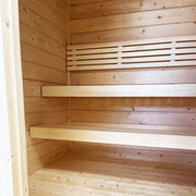 SaunaLife G2 4 Person Outdoor Traditional Sauna - Durable 1.65" Thick Spruce, Versatile Heating, DIY Installation image 3