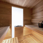 Auroom Garda 6-Person Fully Assembled Outdoor Traditional Sauna Cabin w/ Black Thermo-Pine Wood image 5