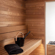 Auroom Garda 6-Person Fully Assembled Outdoor Traditional Sauna Cabin w/ Black Thermo-Pine Wood image 6