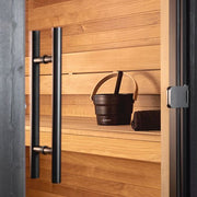 Auroom Garda 6-Person Fully Assembled Outdoor Traditional Sauna Cabin w/ Black Thermo-Pine Wood image 7