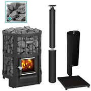 Harvia Legend Series 150 16kW Black Wood-Burning Sauna Stove Package