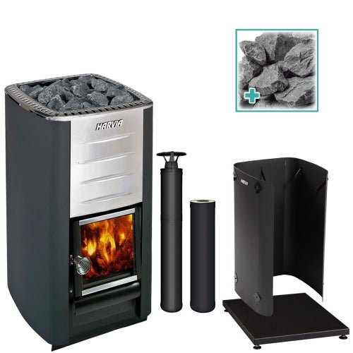 Harvia M Series M3 16.5kW Black Wood-Burning Sauna Stove