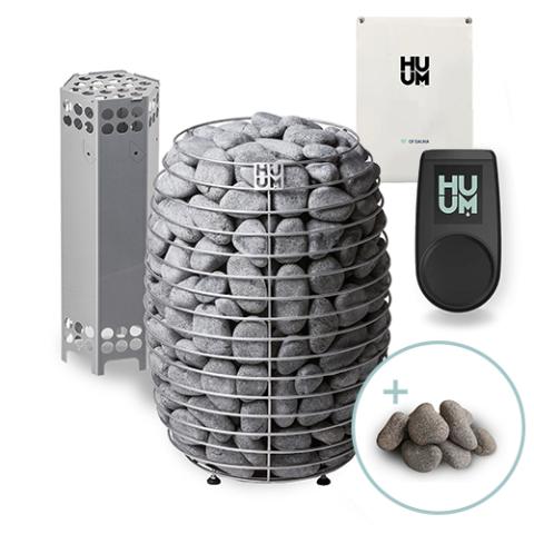 HUUM HIVE 12STUX 12.0kW Sauna Heater Package with Wi-Fi Control & 550lbs Stone Capacity