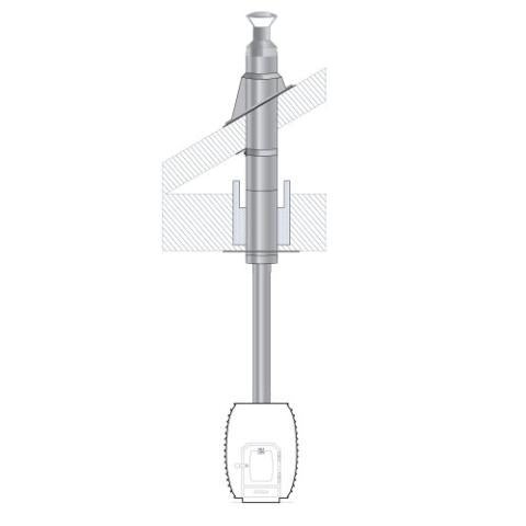 HUUM Thru-Ceiling Chimney Kit for Wood Stove - Durable Stainless Steel, Easy Install, Efficient Venting